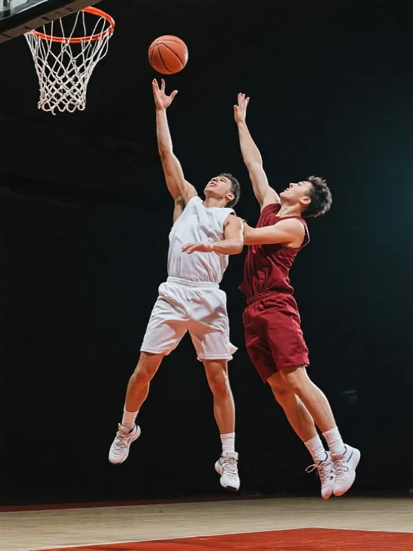 激烈的篮球比赛现场