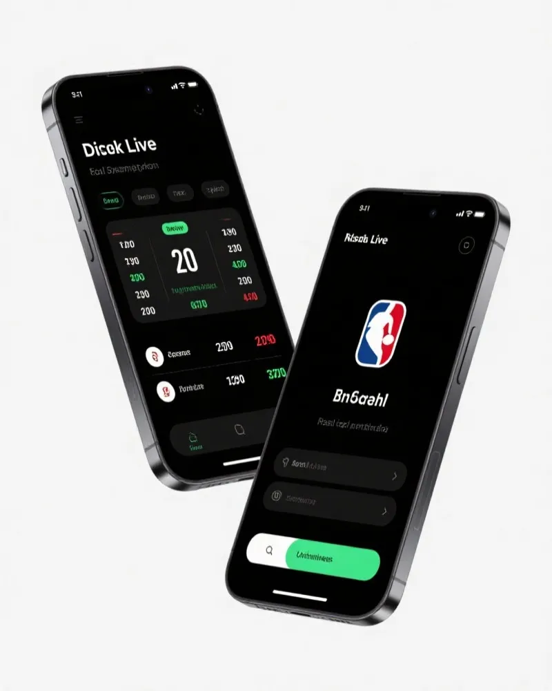 篮球视频竞猜站 APP 界面展示